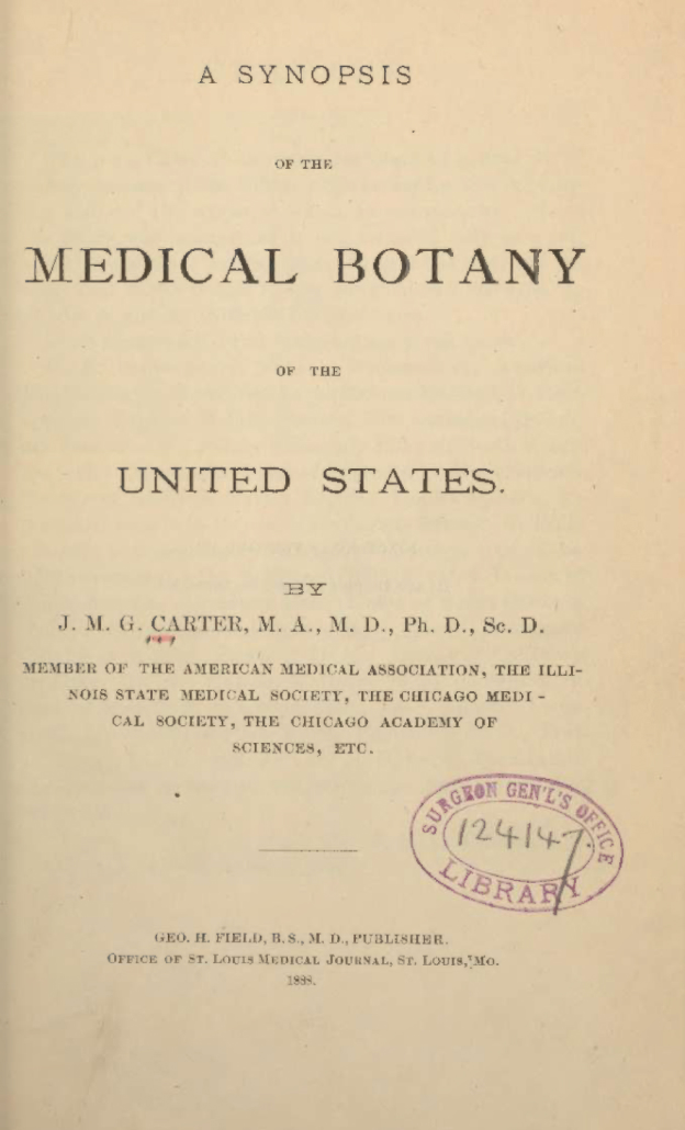 A Synopsis of the Medical Botany of The united States