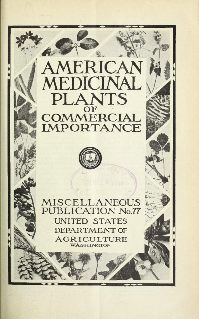 American Medicinal Plants Of Commercial Importance